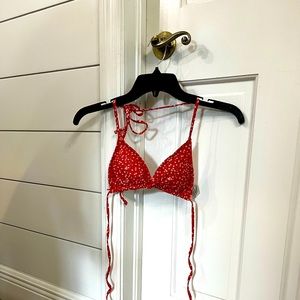Red floral small women’s bikini